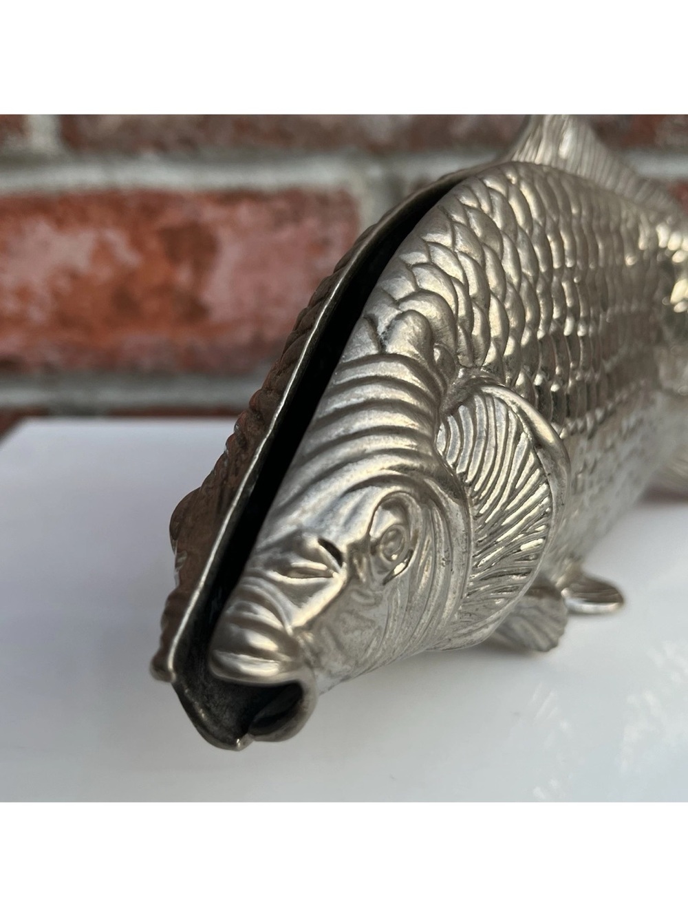 Vintage Regal Silver Plated Fish Napkin Holder Modello Depositato Made In Italy - Picture 10 of 16